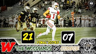 TX HIGH SCHOOL FOOTBALL  The Woodlands HS vs Conroe HS Game Recap [upl. by Ameerak]