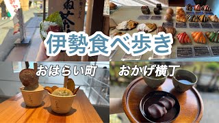 【伊勢食べ歩き】伊勢神宮、おはらい町、おかげ横丁、伊勢市駅周辺を食べ歩き [upl. by Nannah]