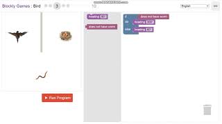 Blockly Games Bird levels 15 walkthrough [upl. by Noami257]