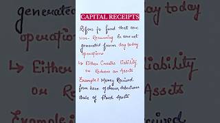 What is capital receipts  capital and revenue receipts  class 11 accounting  basics of accounts [upl. by Argella]