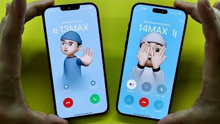 Incoming Call Two IPhone MAX FaceTime 13pro vs 14pro iPhone Madness Call [upl. by Alegna]