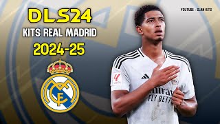 DLS 24 Kits Real Madrid 202425 ⚪️⚪️ [upl. by Yrailih]