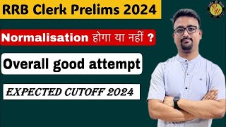 RRB clerk Shift wise analysis  RRB CLER 2024 Expected cutoff  Safe Attempt [upl. by Eicyac]