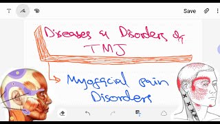 Myofacial Dysorders of TMJ Diseases amp Disorders of TMJ Temporomandibular Joint lecture 2 [upl. by Haissem]