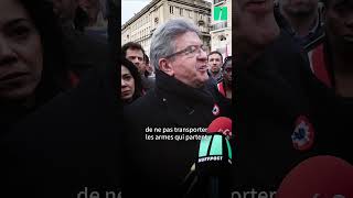 JeanLuc Mélenchon appelle les travailleurs des ports à bloquer la livraison darmes vers Israël [upl. by Avad]