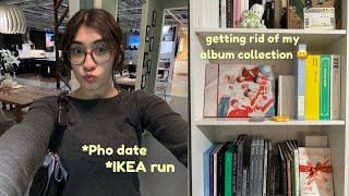 downsizing my album kpop collection  IKEA run  pho date [upl. by Norval]