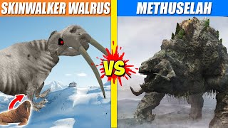 Giant Skinwalker Walrus vs Titanus Methuselah  SPORE [upl. by Nonac]