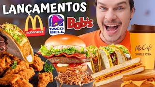 LANÇAMENTOS DE FAST FOOD  MC DONALDS BOBS E TACOBELL  Vale a pena [upl. by Shawnee]