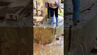 Drilling process of gray mica stone [upl. by Togram305]