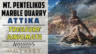 Mt Pentelikos Marble Quarry Attika  Loot amp Ainigmata Location  ASSASSINS CREED ODYSSEY [upl. by Eesak]