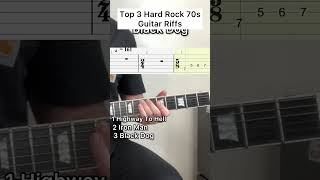 Top 3 Hard Rock 70s Guitar Riffs  Tabs guitarsheetmusic guitarcover guitartabs easyguitartabs [upl. by Indnahc280]