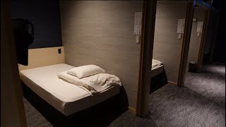 Staying at a Inexpensive and Comfortable Capsule Hotel in Osaka  Hotel JSHIP Osaka Namba [upl. by Sacha]