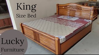 Wooden King Size Bed newluckyfurniture4524 [upl. by Reina]