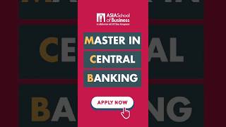 Apply now for for MCB 2025  Master in Central Banking  ASB [upl. by Ynaffital]