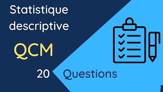 QCM 20 questions  Statistiques descriptives [upl. by Nivlen494]