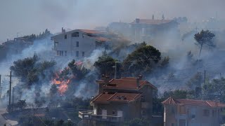 🔥 Athens burns as record breaking heatwave hits Greece today 🇬🇷 July 20 2022 Πυρκαγιές Αθήνα Ελλάδα [upl. by Ahsiel992]