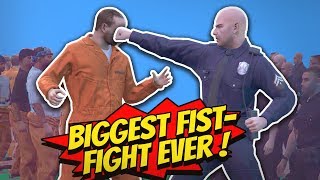 GTA 5  AI WARS  COPS vs PRISONERS Fistfight [upl. by Ithnan]