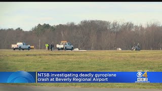 Man dies following gyroplane crash at Beverly Regional Airport [upl. by Asteria]