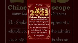 Snake Horoscope 2023 amp Chinese Snakes Future Predictions in Love Health Money [upl. by Annavaj939]