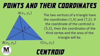 7  Points And Their Coordinates  Centroid of a Triangle  Worked Out Problem [upl. by Devaney]