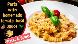 TomatoesBasil Pasta  Pasta al Pomodoro e Basilico [upl. by Cilurzo]