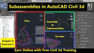 How to Assign Targets for Subassemblies in AutoCAD Civil 3d  Target Subassembly Tips amp Trick [upl. by Klina]