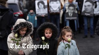 Hundreds gather to remember the Bloody Sunday victims [upl. by Sanoy814]