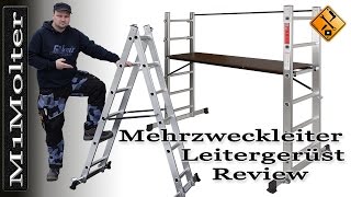 Aluminum Mehrzweckleiter  Kombileiter  Leitergerüst  Review von M1Molter [upl. by Avat107]