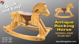 Wood Toy Plans  Heirloom Rocking Horse [upl. by Oirramed]