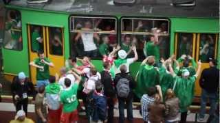 Euro 2012 Kibice podróżują komunikacją miejską [upl. by Liagibba]