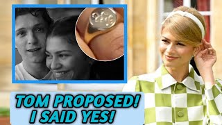 Zendaya excited as Tom Holland gives her romantic wedding proposal [upl. by Aicercul985]