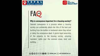 📌Why is Conveyance important for a housing society yepalsmarthomes credai naredco pune mccia [upl. by Malvie]