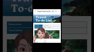 How to use canva for beginners Travel To Do list shorts canva [upl. by Tiedeman731]