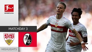 VfB Stuttgart  SC Freiburg 50  Highlights  Matchday 3 – Bundesliga 202324 [upl. by Eerat]