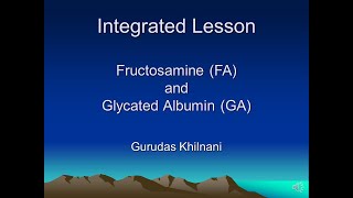 Fructosamine FA and Glycated Albumin GA  Pharmacology [upl. by Wilton]