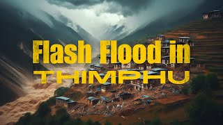 Flash Flood in Thimphu Dechencholing [upl. by Triny]