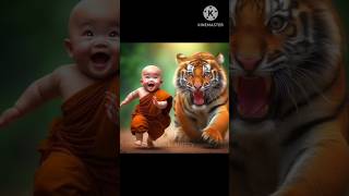 little monk so cute🌾🌾🌾🎋🎋🎋🌿🌿🌿 shotsviralmonk youtubeshortscutebaby shortsvideo trendingshorts [upl. by Atnuahs]