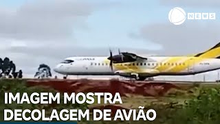 Imagem mostra decolagem de avião no Aeroporto de Cascavel [upl. by River]