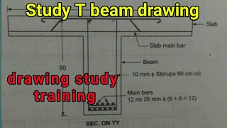 Study T beam drawing [upl. by Ardnasxela]