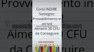 Corsi TFA Sostegno INDIRE provvedimento in arrivo [upl. by Ancell433]