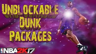 NBA 2k17 Dunk Packages  Tutorial  Best Unblockable Dunks [upl. by Illac]