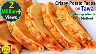 Crispy Potato tacos  Tacos recipe  Taco Mexicana  Homemade Dominos Style in Tawa  Potato Tacos [upl. by Leinehtan543]