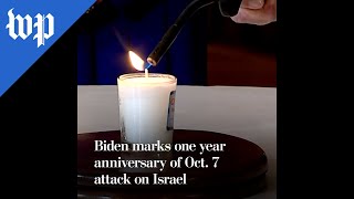 Biden marks one year anniversary of Oct 7 attack on Israel [upl. by Asirap]