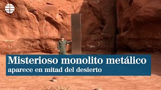 Aparece un extraño monolito de metal en mitad del desierto en Utah [upl. by Zerelda976]