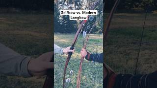 Selfbow vs modern longbow  archery bogenschießen shortsfeed shorts [upl. by Petra17]