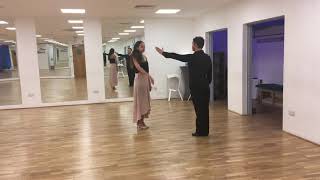 How to dance Advanced Quickstep  Wing Cross Swivel Fishtail [upl. by Hahcim]