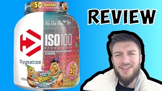 Dymatize ISO100 Birthday Cake Pebbles Protein review [upl. by Winser]