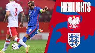 Poland 11 England  Three Lions Held to a Draw In Warsaw  World Cup 2022 Qualifiers  Highlights [upl. by Ydnem542]