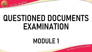 STANDARDS  QUESTIONED DOCUMENT EXAMINATION [upl. by Aivatco]