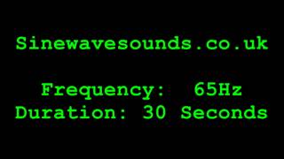 65hz Sinewave  Test Tone  Sound [upl. by Buck]